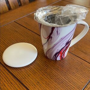 TEAVANA Infuser Steeper Cup Mug with Lid 3 Pc Set NEW OLD STOCK 2015 Starbucks